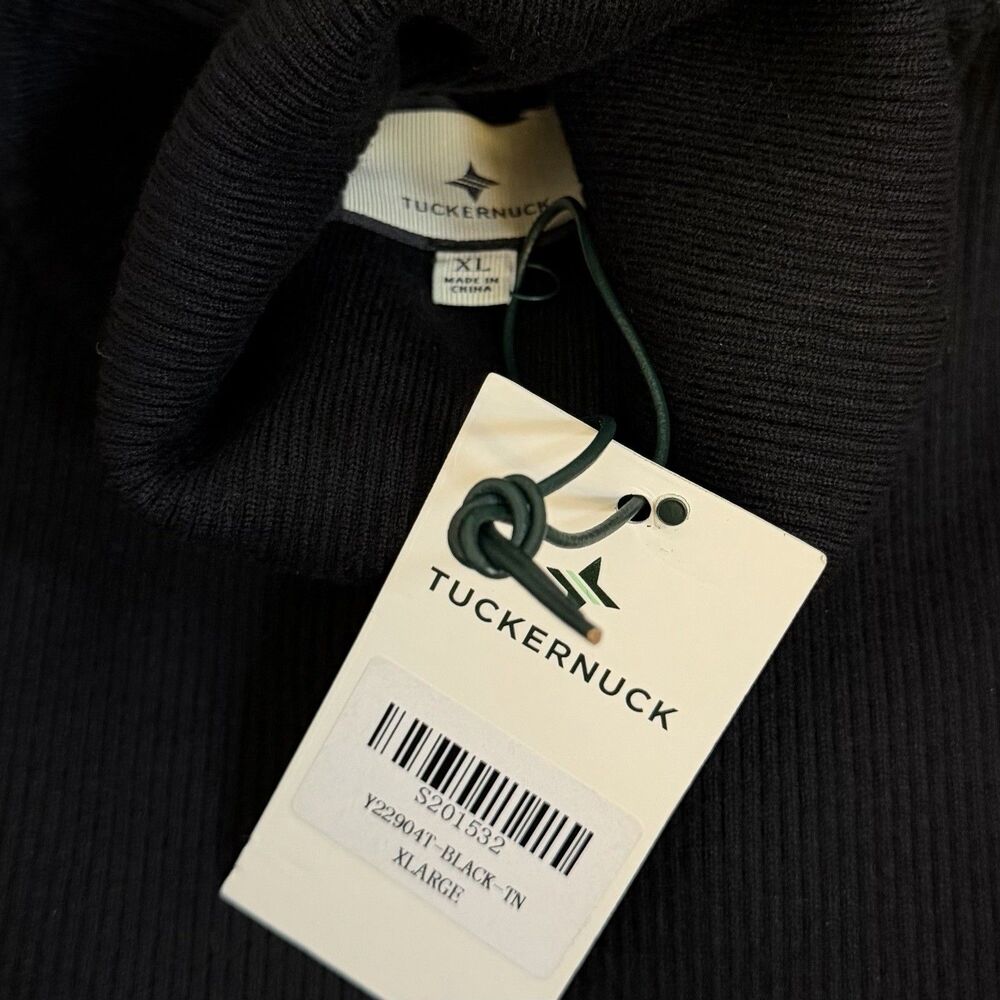 Tuckernuck Arlo Turtleneck Sweater Size XL Black Ribbed Soft Classic Winter NWT - Picture 7 of 9